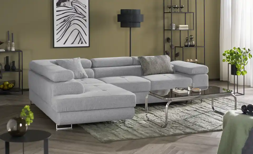 Ecksofa Tereccia mit Schlaffunktion, in Wohnsituation