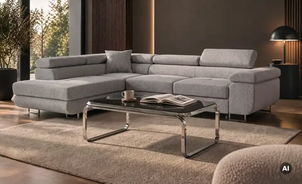 Ecksofa Tereccia in Grau