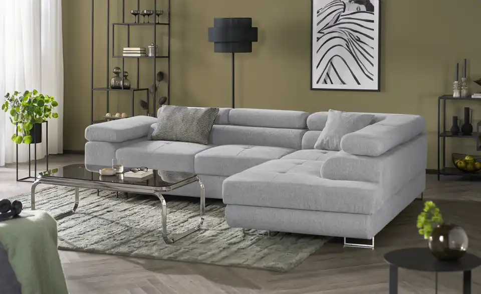 Ecksofa Tereccia mit Schlaffunktion, in Wohnsituation