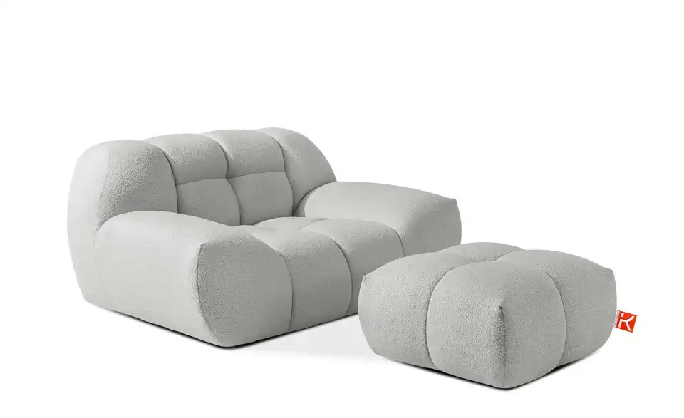 KONSIMO Sessel Vena in Bubble Optik, in Wohnsituation