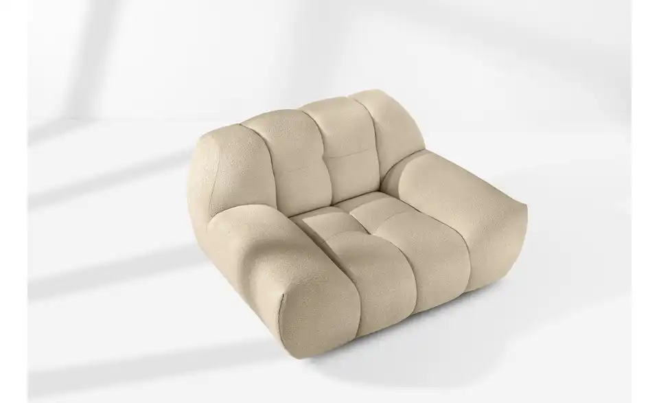 KONSIMO Sessel Vena in Bubble Optik, in Wohnsituation