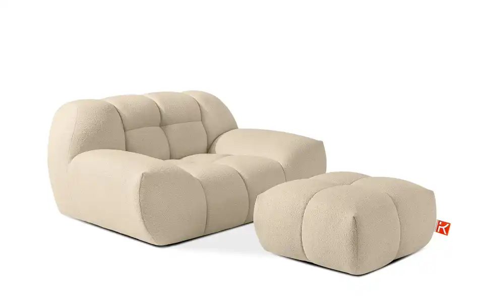 KONSIMO Sessel Vena in Bubble Optik, in Wohnsituation