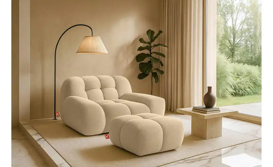 KONSIMO Sessel 2er-Set Vena in Bubble Optik, in Wohnsituation