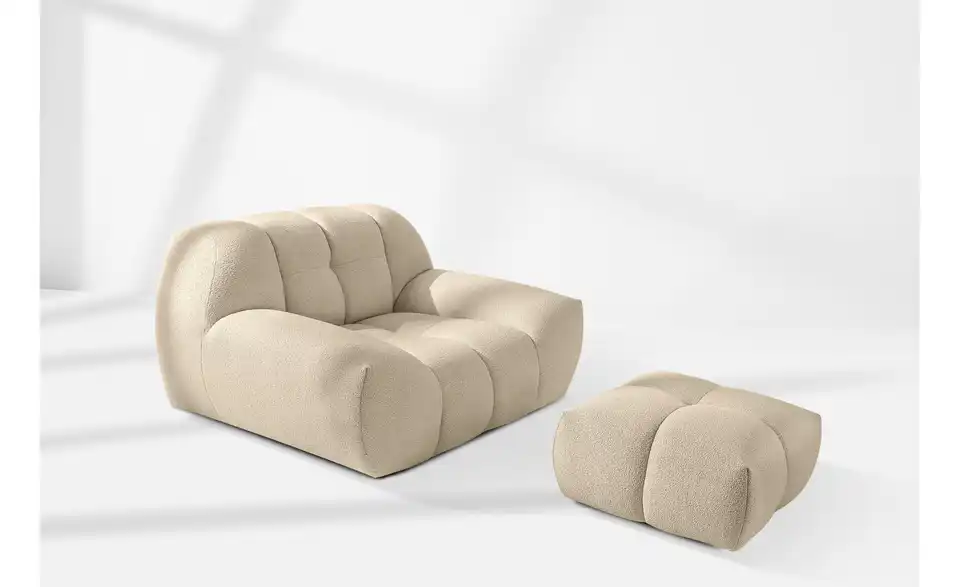 KONSIMO Sessel 2er-Set Vena in Bubble Optik, in Wohnsituation