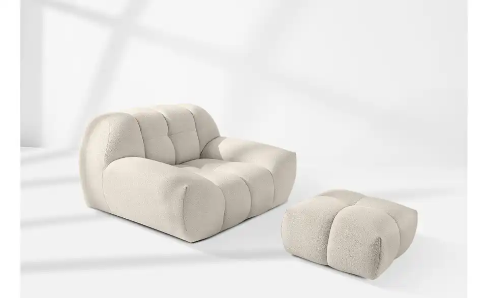 KONSIMO Sessel 2er-Set Vena in Bubble Optik, in Wohnsituation