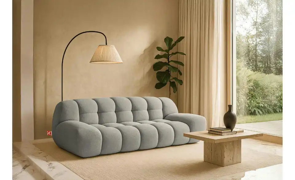 KONSIMO Einzelsofa Vena in Bubble Optik, in Wohnsituation