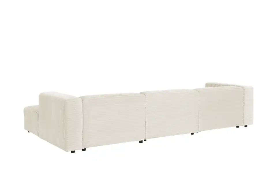Ecksofa Prado im modernen Breitcord, Rückansicht