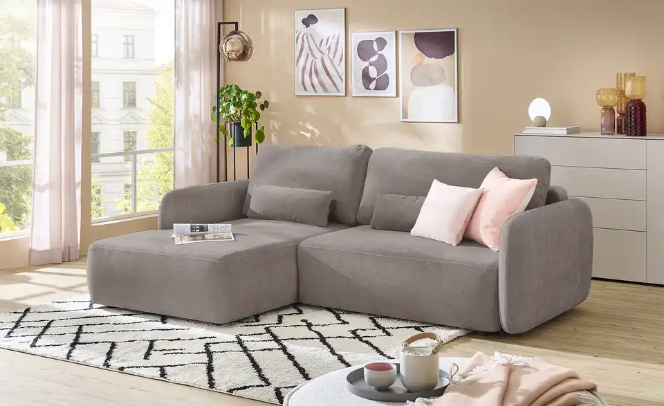uno Ecksofa Mossa Mit Schlaffuktion, in Wohnsituation