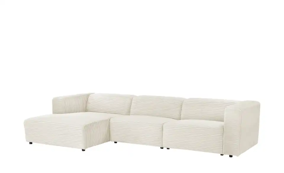 Ecksofa Prado im modernen Breitcord, Perspektive