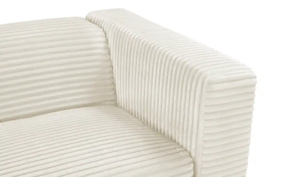 Ecksofa Prado im modernen Breitcord, Detailansicht