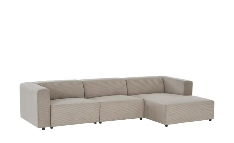 Ecksofa Prado im modernen Breitcord, Perspektive
