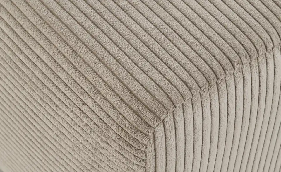 Ecksofa Prado im modernen Breitcord, Detailansicht