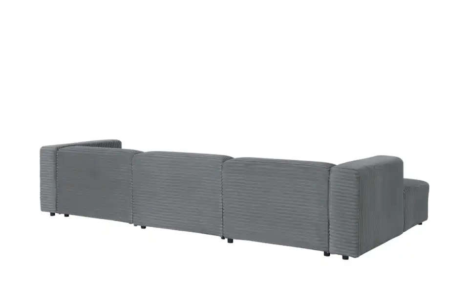Ecksofa Prado im modernen Breitcord, Rückansicht