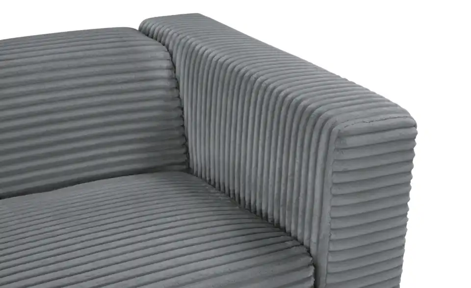 Ecksofa Prado im modernen Breitcord, Detailansicht