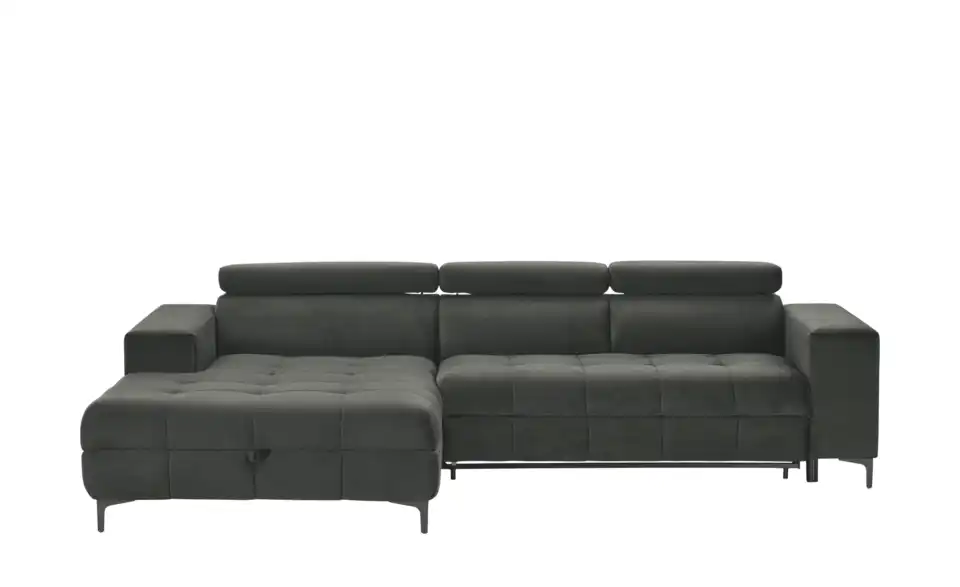 switch Ecksofa Caro aus Mikrofaser, Frontansicht