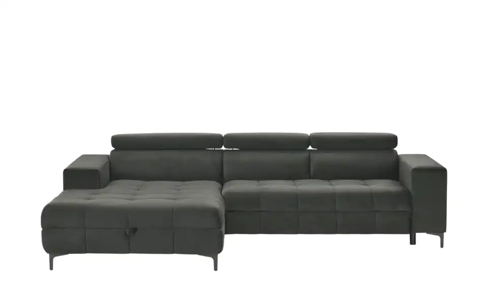 switch Ecksofa Caro aus Mikrofaser, Frontansicht