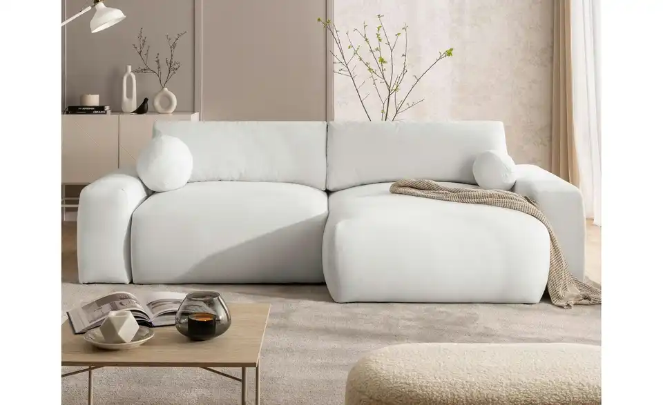 S-STYLE Ecksofa Puffy mit Schlaffunktion, in Wohnsituation
