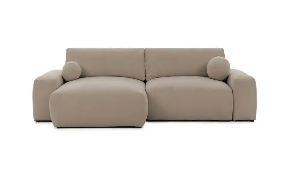 S-STYLE Ecksofa Puffy mit Schlaffunktion, Frontansicht