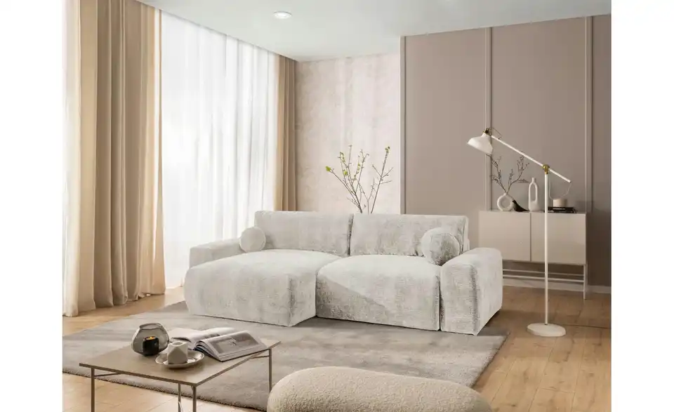 S-STYLE Ecksofa Puffy mit Schlaffunktion, in Wohnsituation