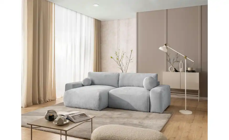 S-STYLE Ecksofa Puffy mit Schlaffunktion, in Wohnsituation