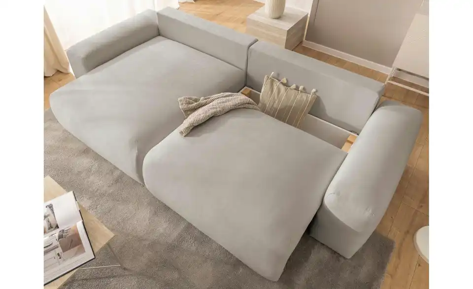 S-STYLE Ecksofa Puffy mit Schlaffunktion, in Wohnsituation