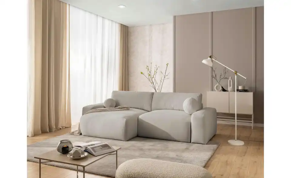 S-STYLE Ecksofa Puffy mit Schlaffunktion, in Wohnsituation