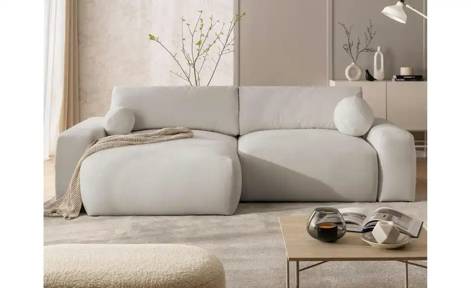S-STYLE Ecksofa Puffy mit Schlaffunktion, in Wohnsituation