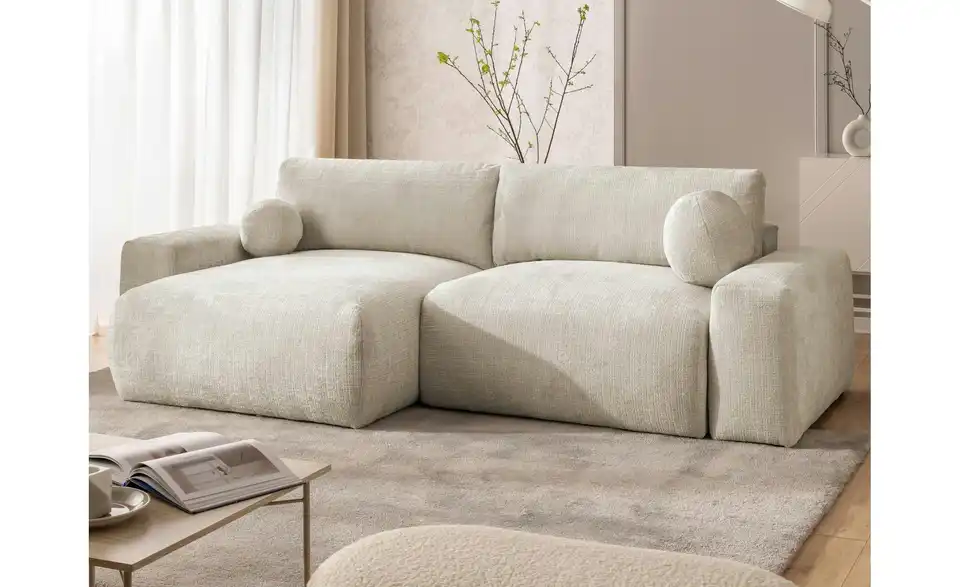 S-STYLE Ecksofa Puffy mit Schlaffunktion, in Wohnsituation