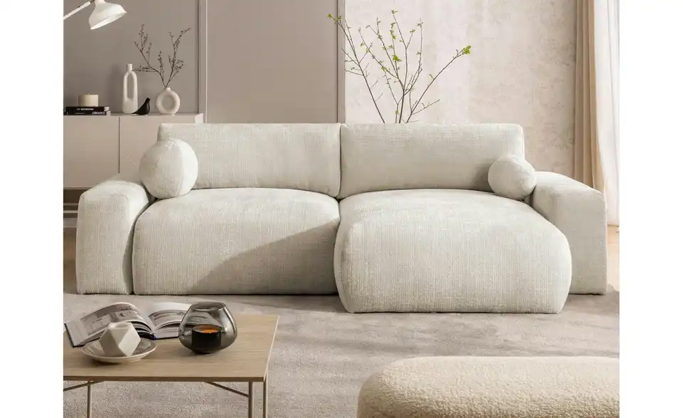 S-STYLE Ecksofa Puffy mit Schlaffunktion, in Wohnsituation