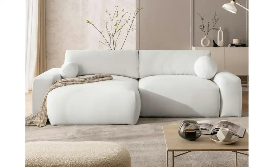 S-STYLE Ecksofa Puffy mit Schlaffunktion, in Wohnsituation