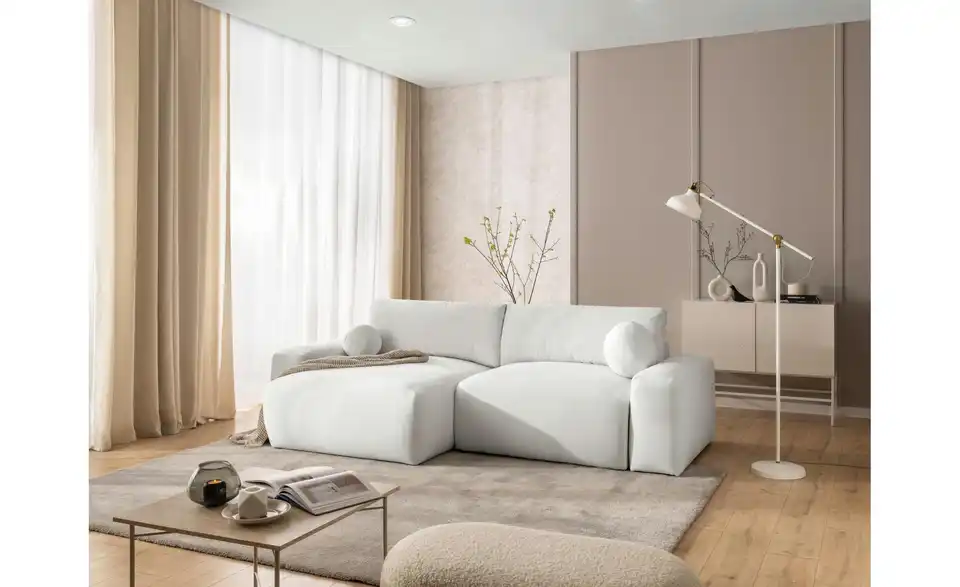 S-STYLE Ecksofa Puffy mit Schlaffunktion, in Wohnsituation