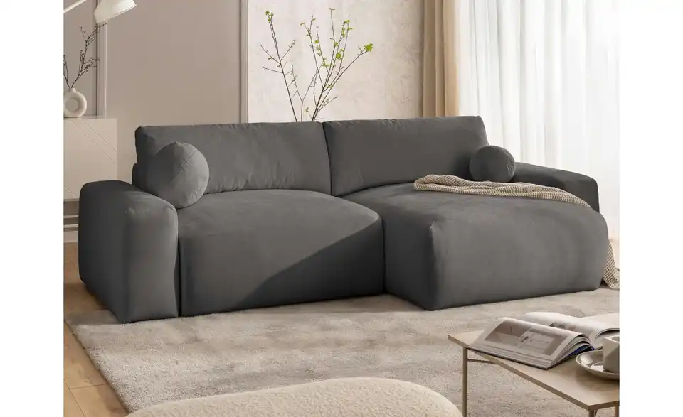 S-STYLE Ecksofa Puffy mit Schlaffunktion, in Wohnsituation