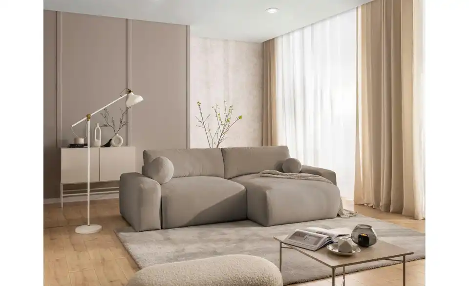 S-STYLE Ecksofa Puffy mit Schlaffunktion, in Wohnsituation