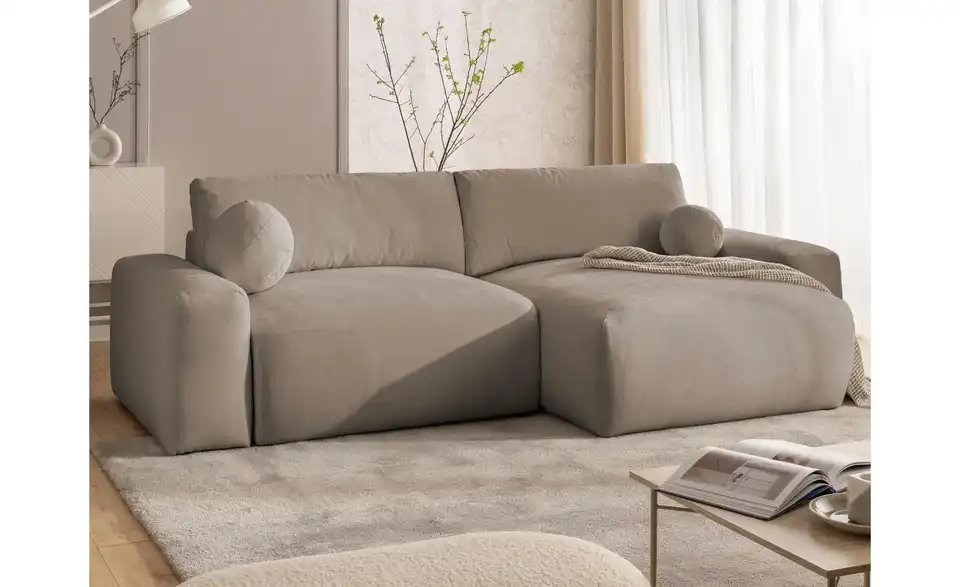 S-STYLE Ecksofa Puffy mit Schlaffunktion, in Wohnsituation