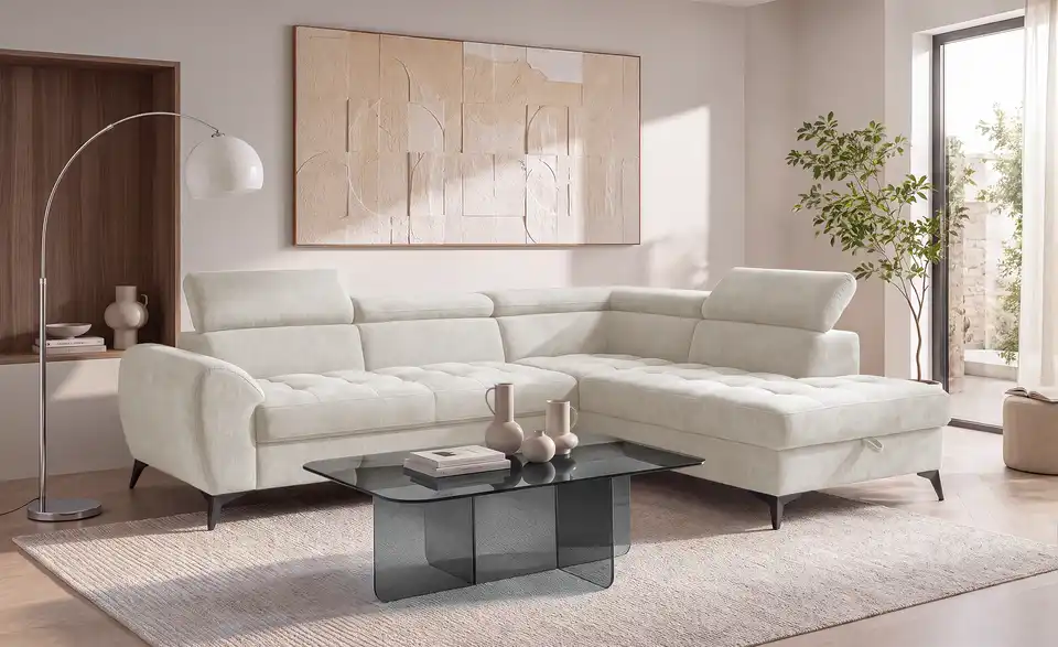 switch Ecksofa Deen mit Schlaffunktion, in Wohnsituation