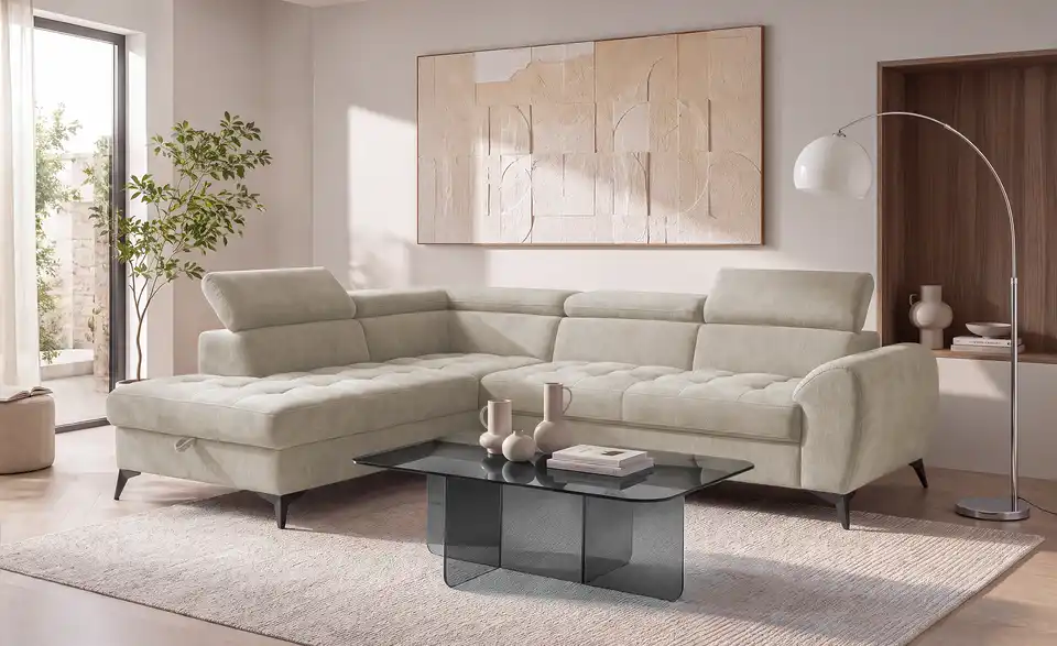 switch Ecksofa Deen mit Schlaffunktion, in Wohnsituation
