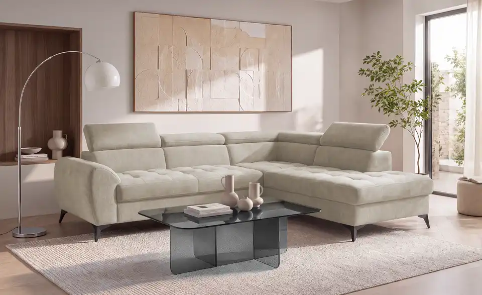 switch Ecksofa Deen mit Schlaffunktion, in Wohnsituation