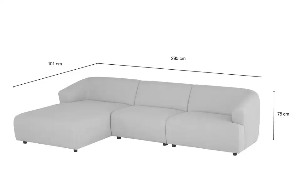 Höffner Selection Ecksofa Farina, Bemaßung