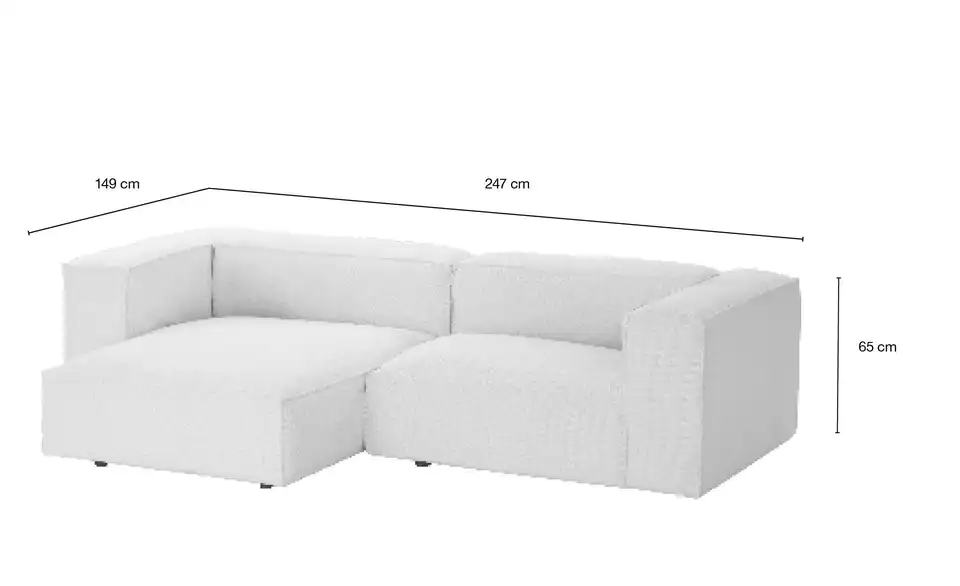 Höffner Selection Ecksofa Noé, Bemaßung