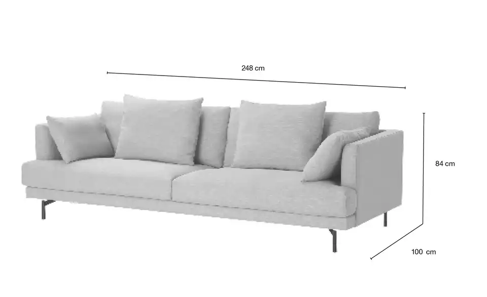 Höffner Selection Big Sofa Sora, Bemaßung