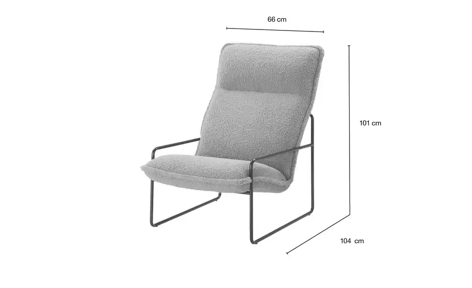 Höffner Selection Sessel Fine, Bemaßung