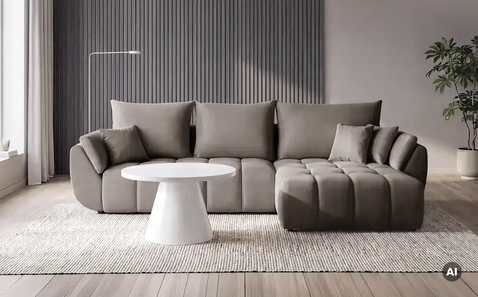 Ecksofa Olina mit Schlaffunktion, in Wohnsituation