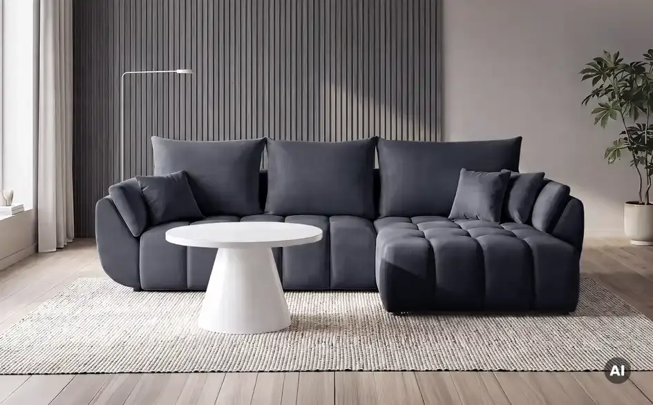 Ecksofa Olina mit Schlaffunktion, in Wohnsituation
