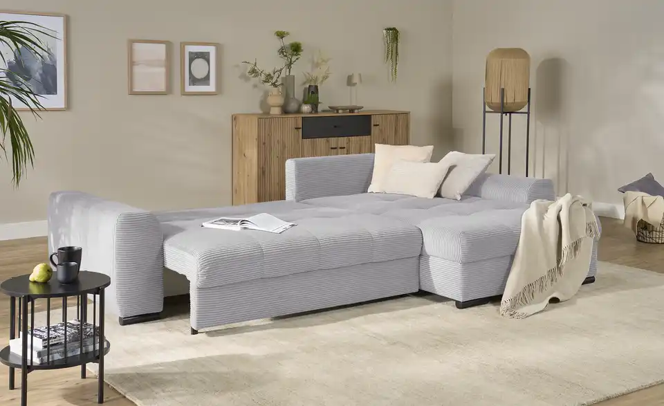 bobb Ecksofa Soumia in kuscheligem Cordstoff, Funktionsansicht