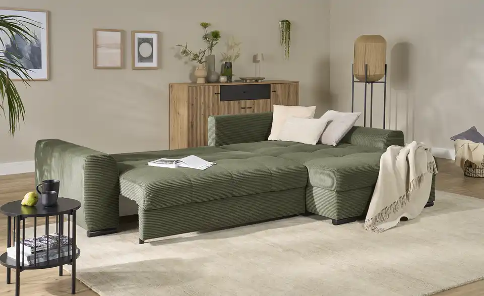 bobb Ecksofa Soumia in kuscheligem Cordstoff, Funktionsansicht