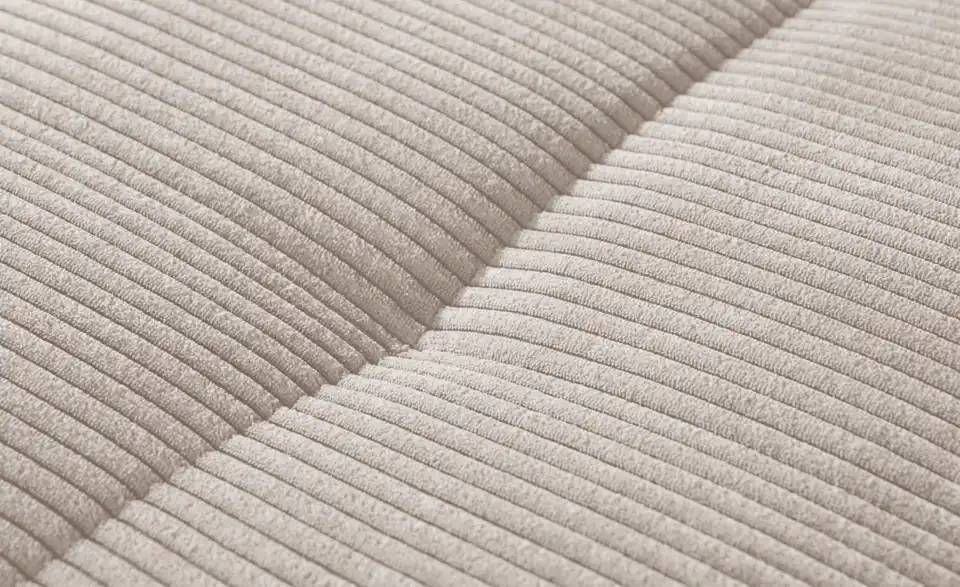 bobb Ecksofa Soumia in kuscheligem Cordstoff, Naht