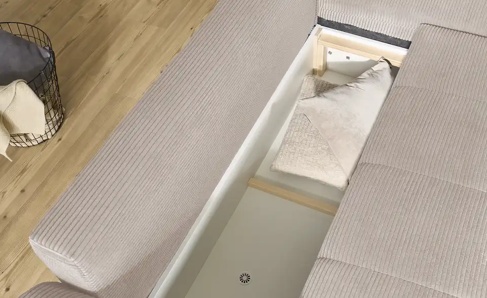 bobb Ecksofa Soumia in kuscheligem Cordstoff, Detailansicht