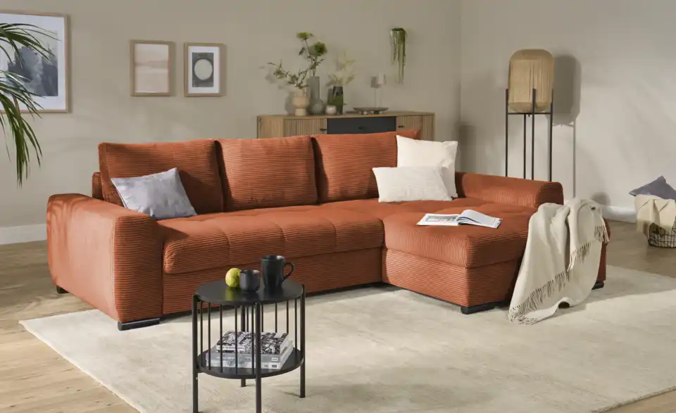 bobb Ecksofa Soumia in kuscheligem Cordstoff, Perspektive