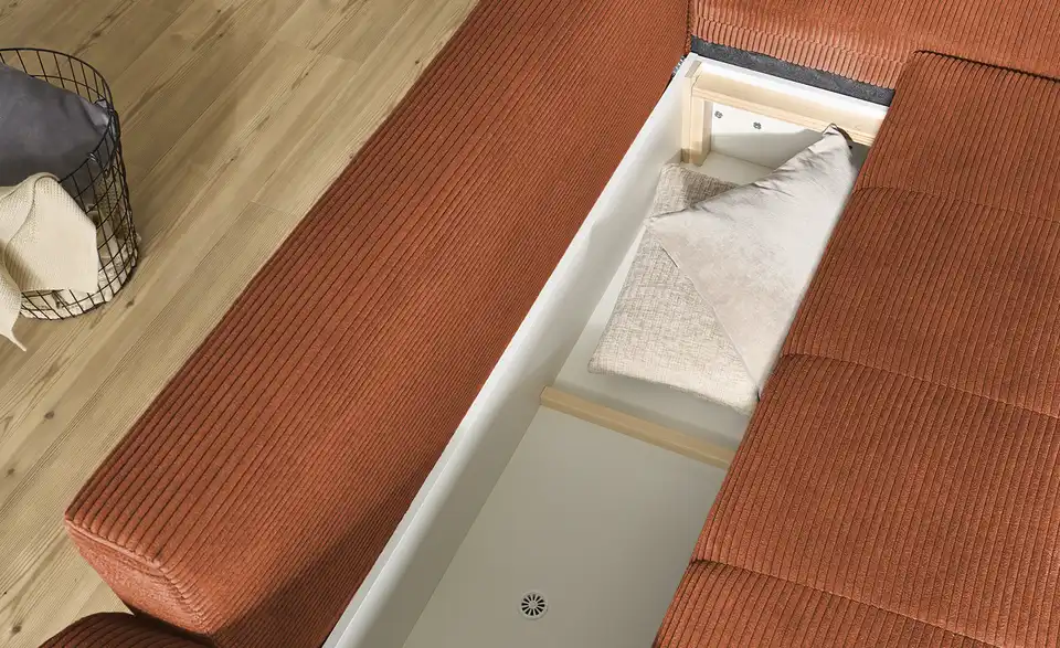 bobb Ecksofa Soumia in kuscheligem Cordstoff, Detailansicht