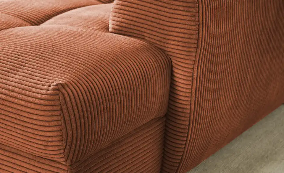 bobb Ecksofa Soumia in kuscheligem Cordstoff, Detailansicht
